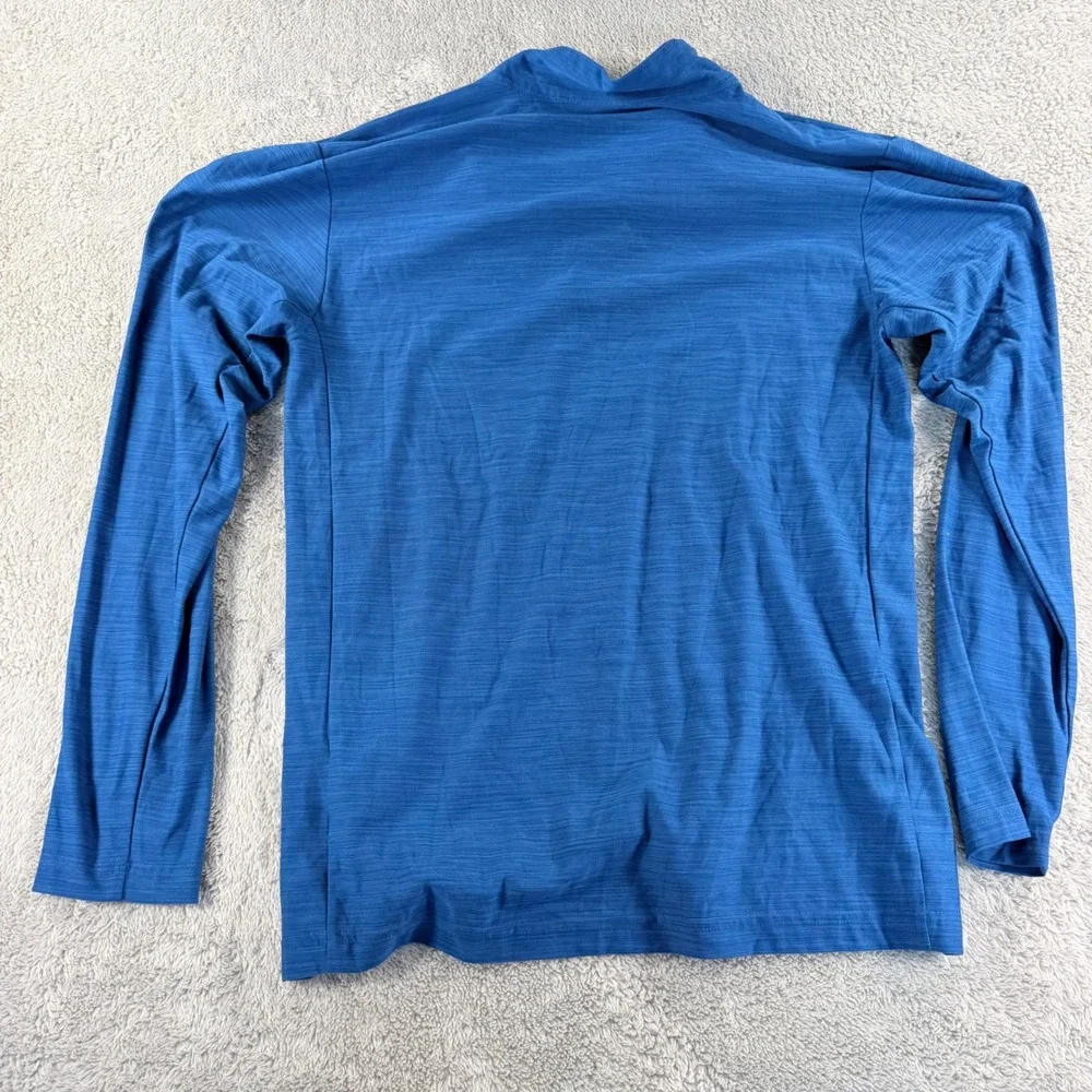 Nike Quarter Zip Pullover Mens Small Blue Dri-FIT Long Sleeve Activewear
